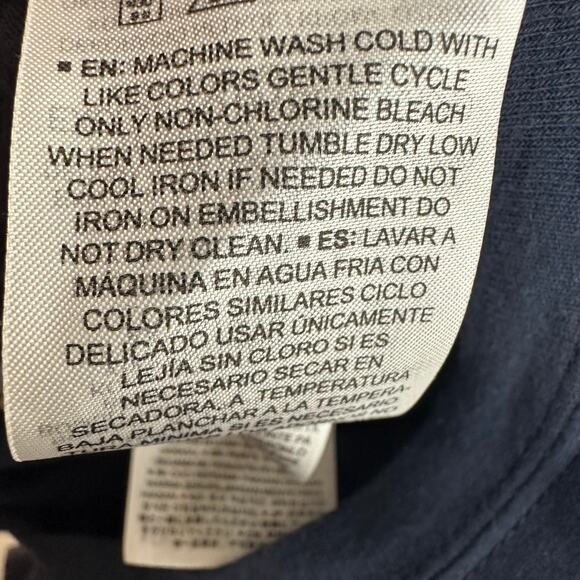 Fanatics Seattle Kraken Hockey NHL Sports Logo Crewneck Navy Blue T-Shirt Large - Picture 9 of 9